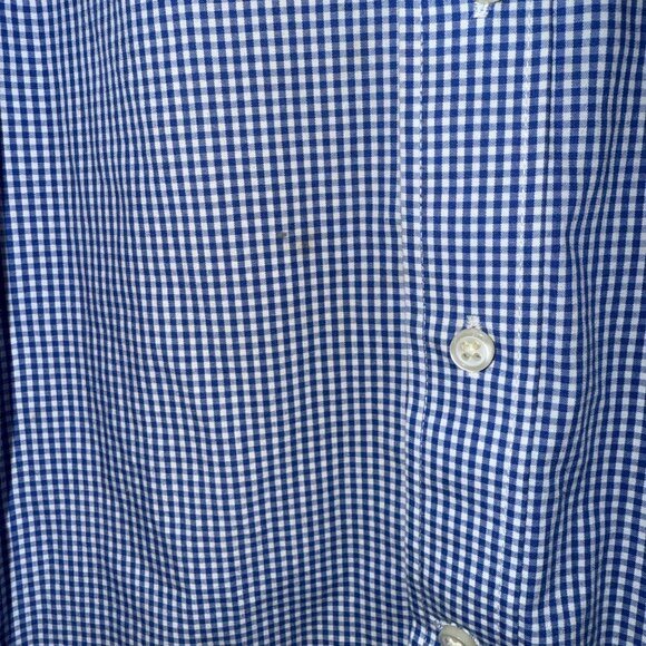 Crewcuts Thompson Boys Blue Gingham Long Sleeve Button-Down Shirt Size 10 - Picture 7 of 7